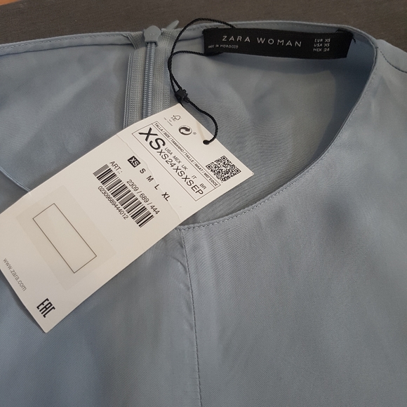 5/$20 NWT Zara ruched front slit midi long tunic XS - Picture 7 of 8